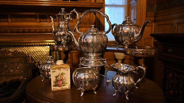 See one of the Tea sets that the family used.