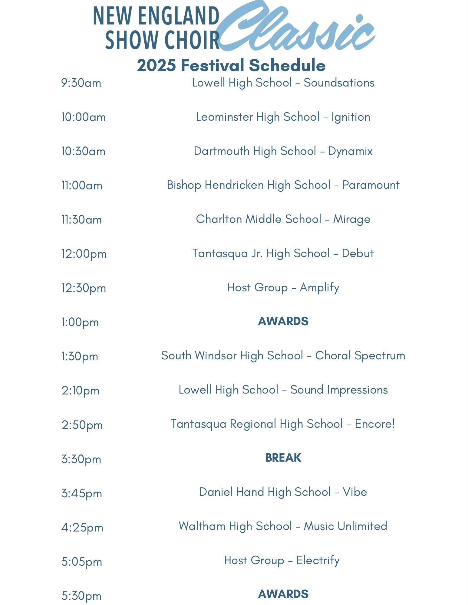 New England Show Choir Classic 2025 Festival