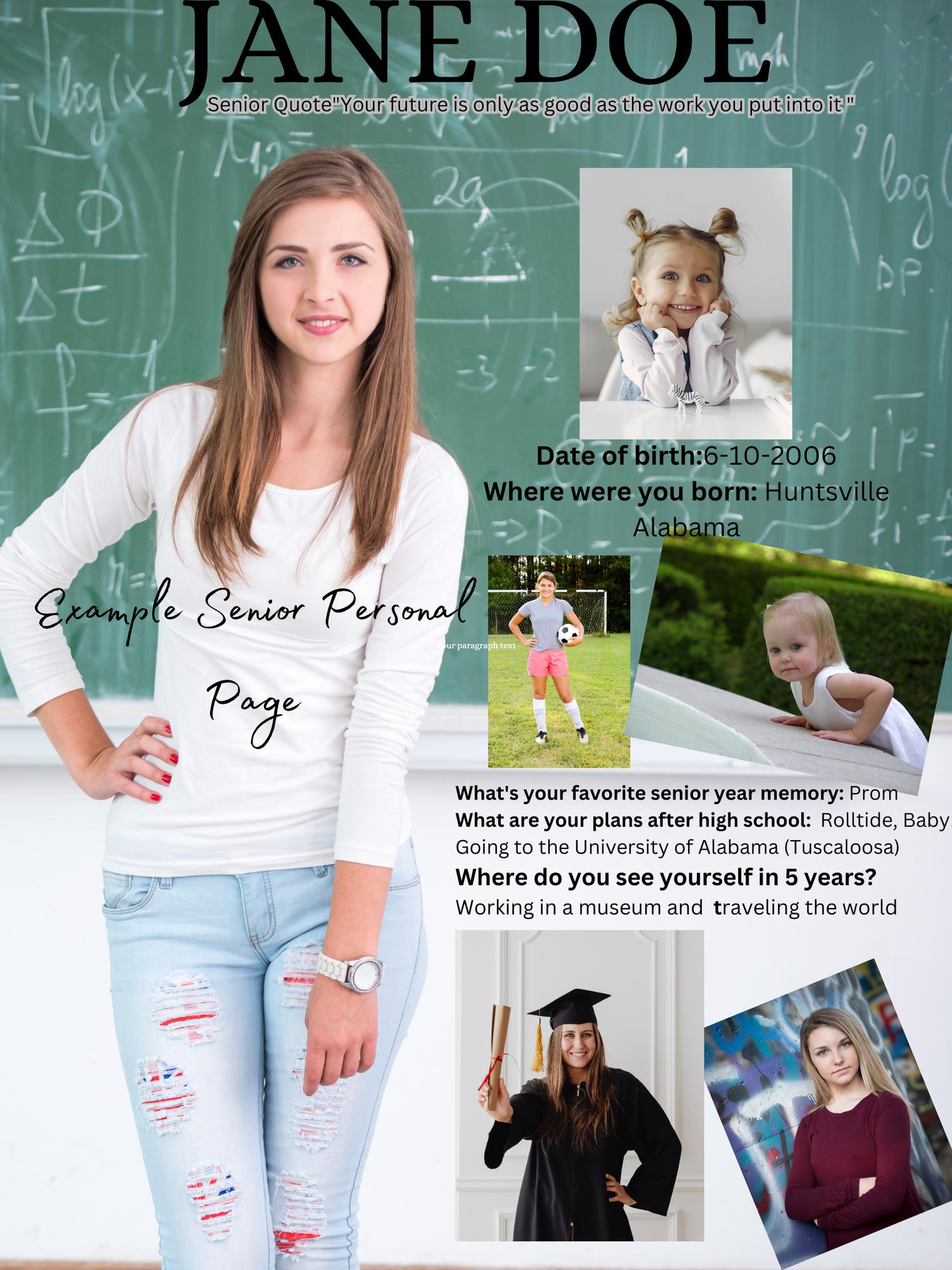 Senior Memory Book Registration