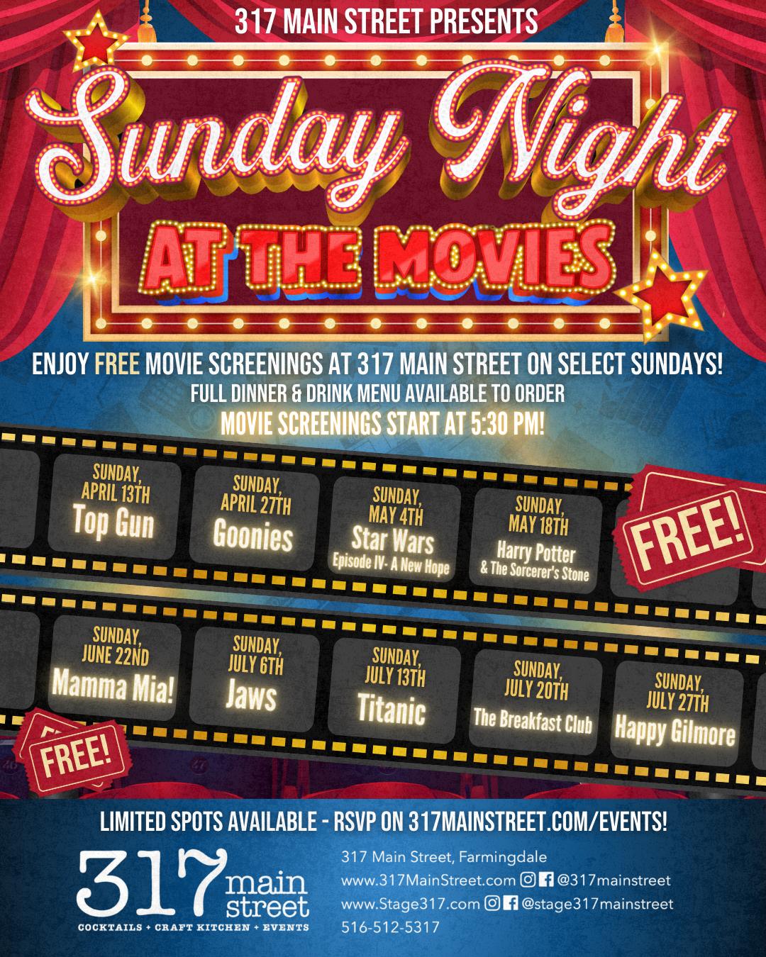 Sunday Night at The Movies in Farmingdale Checkout