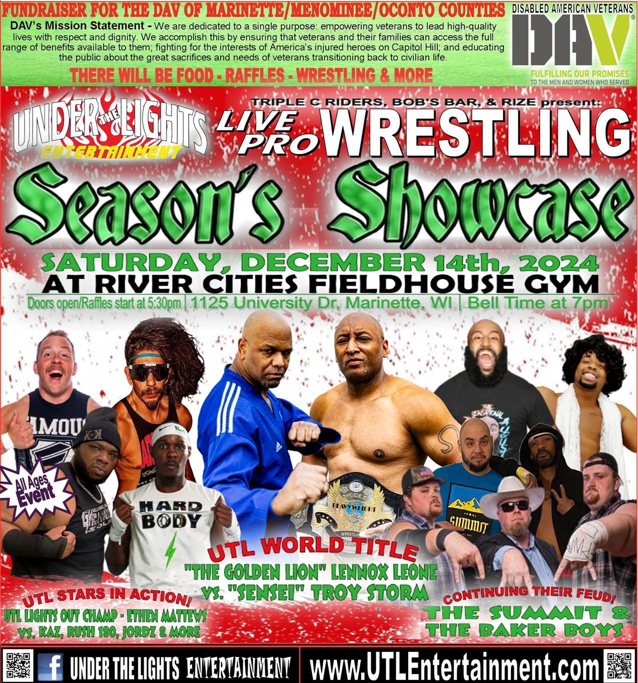 UTL Pro Wrestling's: Fundraiser for The DAV. Tickets now only available at the door!