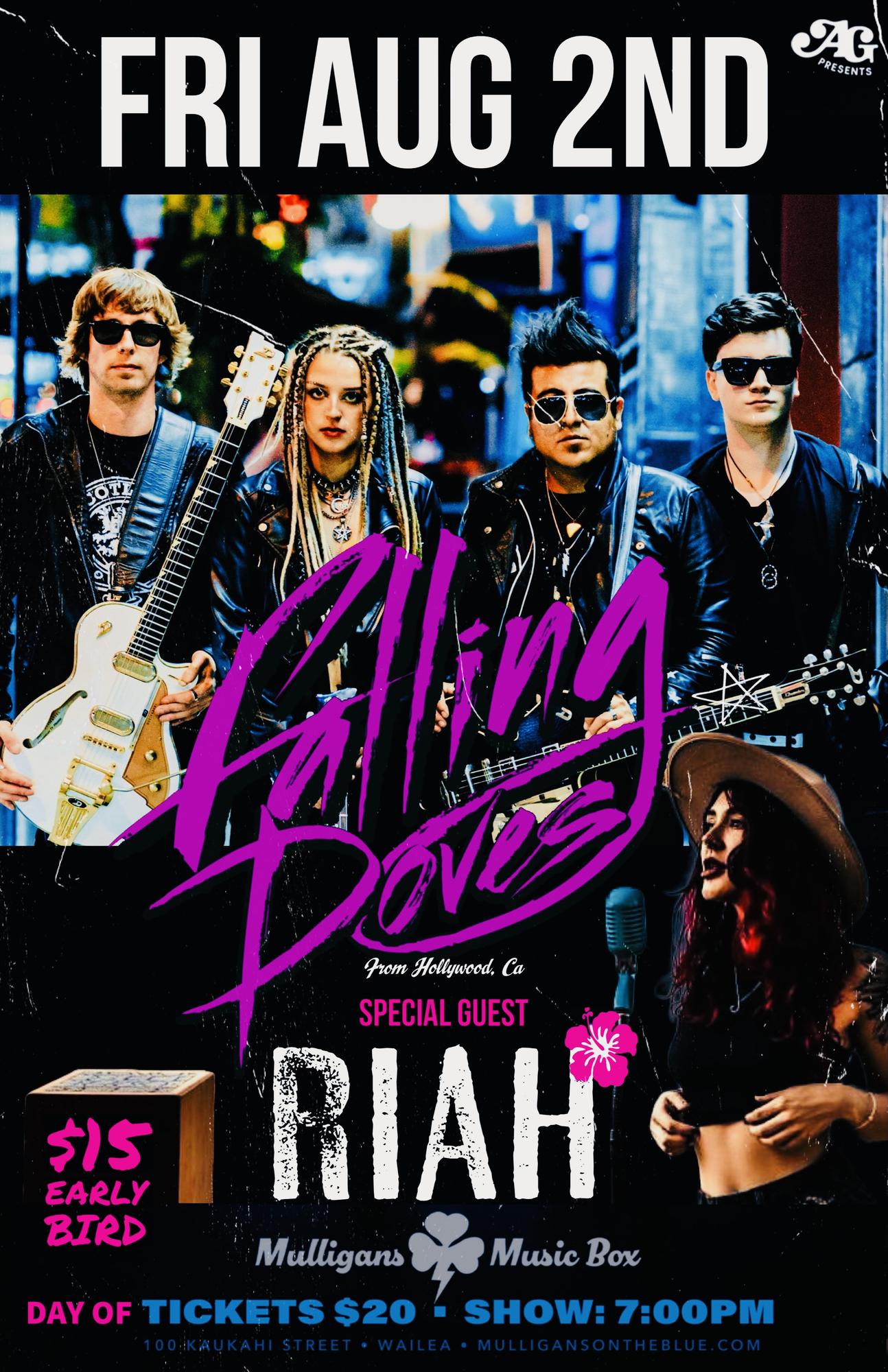 Falling Doves with Special Guest RIAH