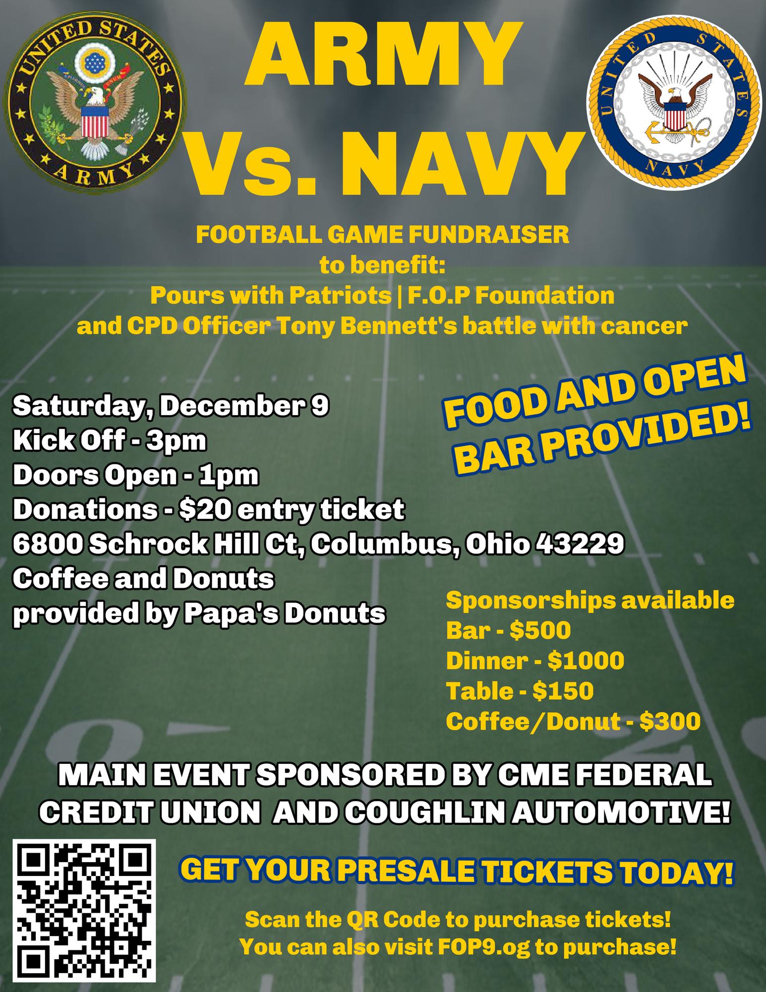 ARMY NAVY GAME AND BOURBON RAFFLE