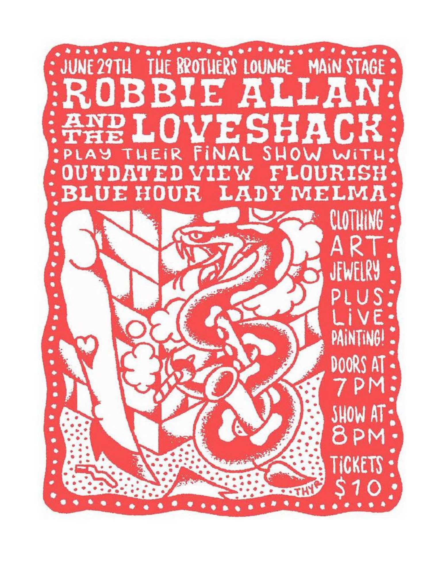 Robbie Allan and the Loveshack with Outdated View, Flourish, Blue Hour and Lady Melma