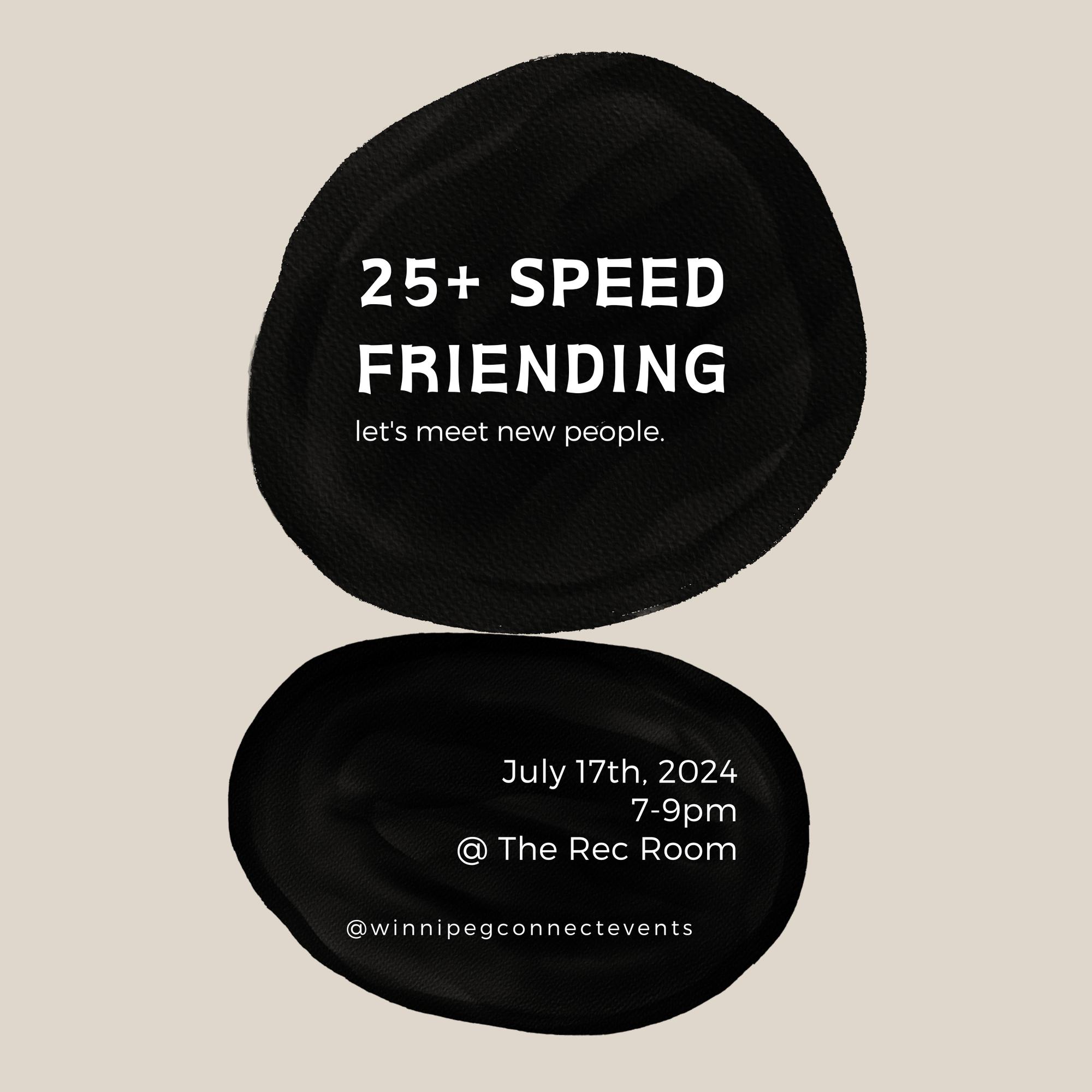 25+ Speed Friending at The Rec Room