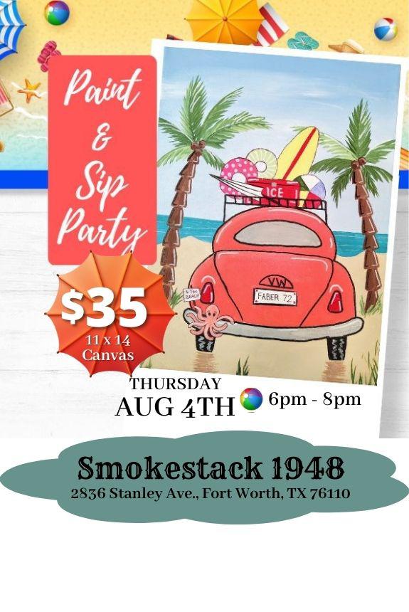 August Paint & Sip at Smokestack 1948
