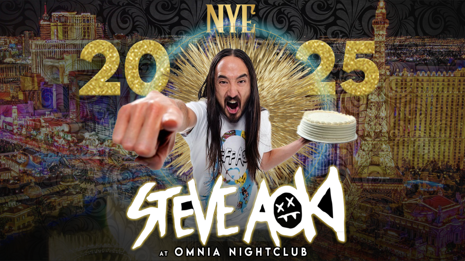 OMNIA Nightclub New Years Eve Party 2025 | Steve Aoki in Las Vegas -  Checkout, image size:1600x900