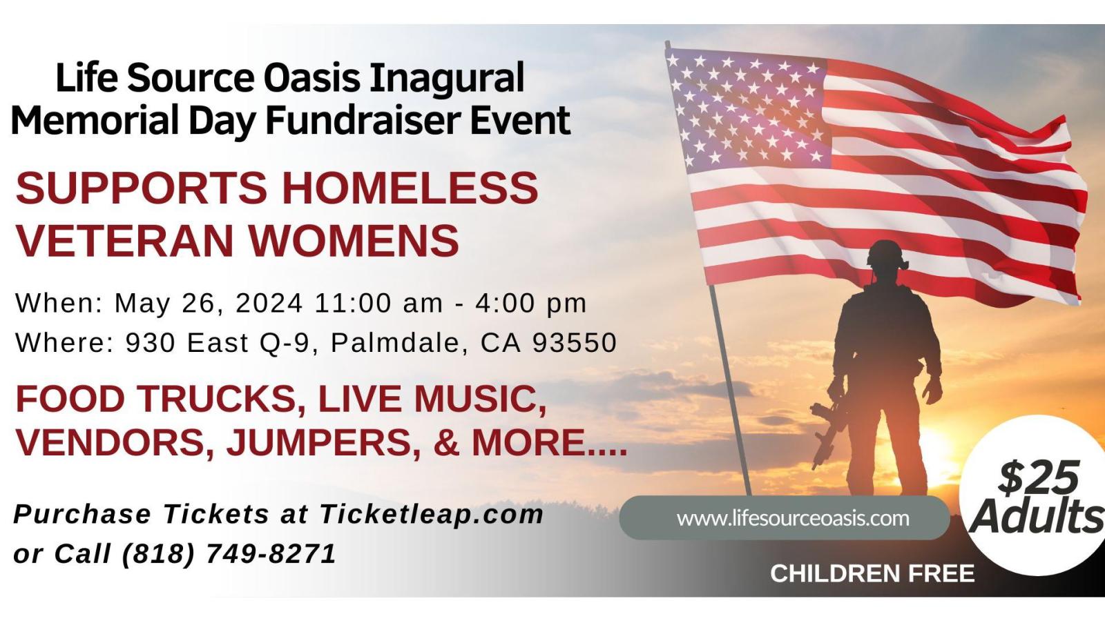 Tickets for Life Source Oasis Inagural Memorial Day Fundraiser Event in