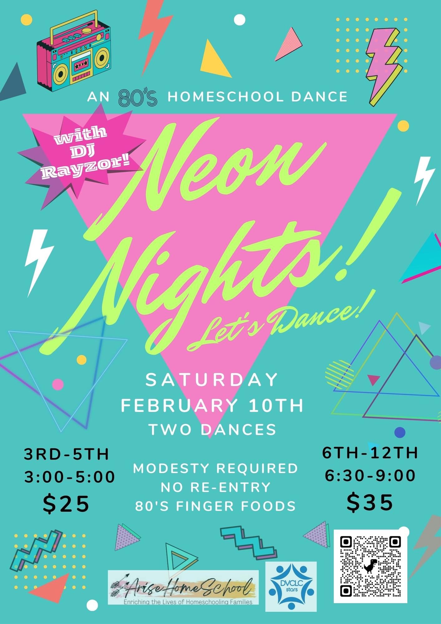 Tickets for Neon Nights An 80's Homeschool Dance in Palm Desert from