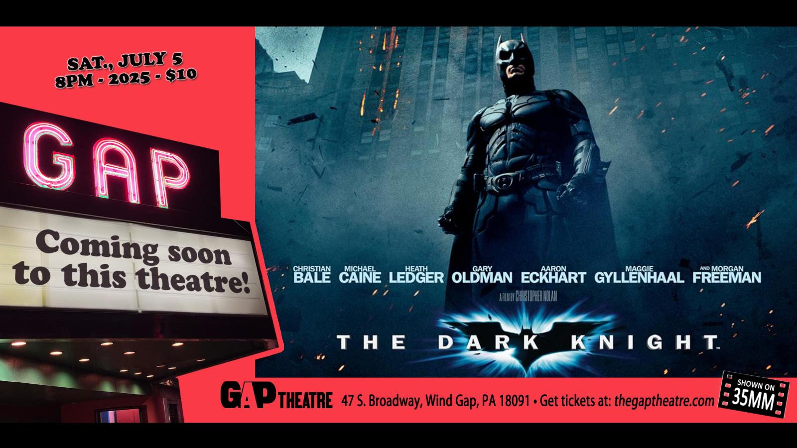 THE DARK KNIGHT (2008) in 35mm in Wind Gap - Checkout, image size:1600x900