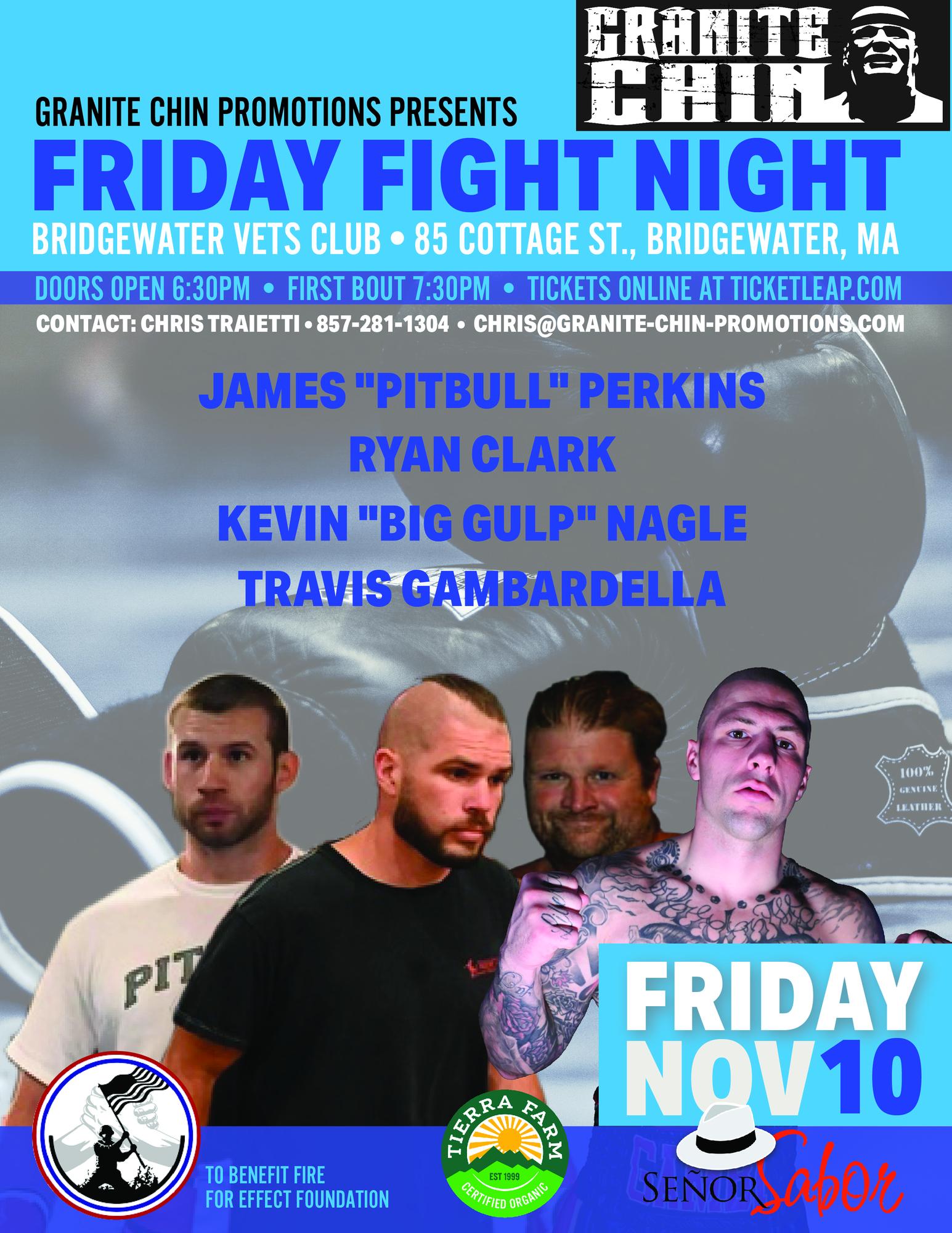 FRIDAY FIGHT NIGHT AT THE VETS CLUB