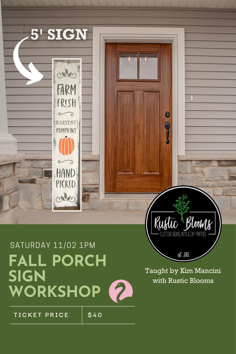 Fall Porch Sign Workshop in Nampa - Checkout
