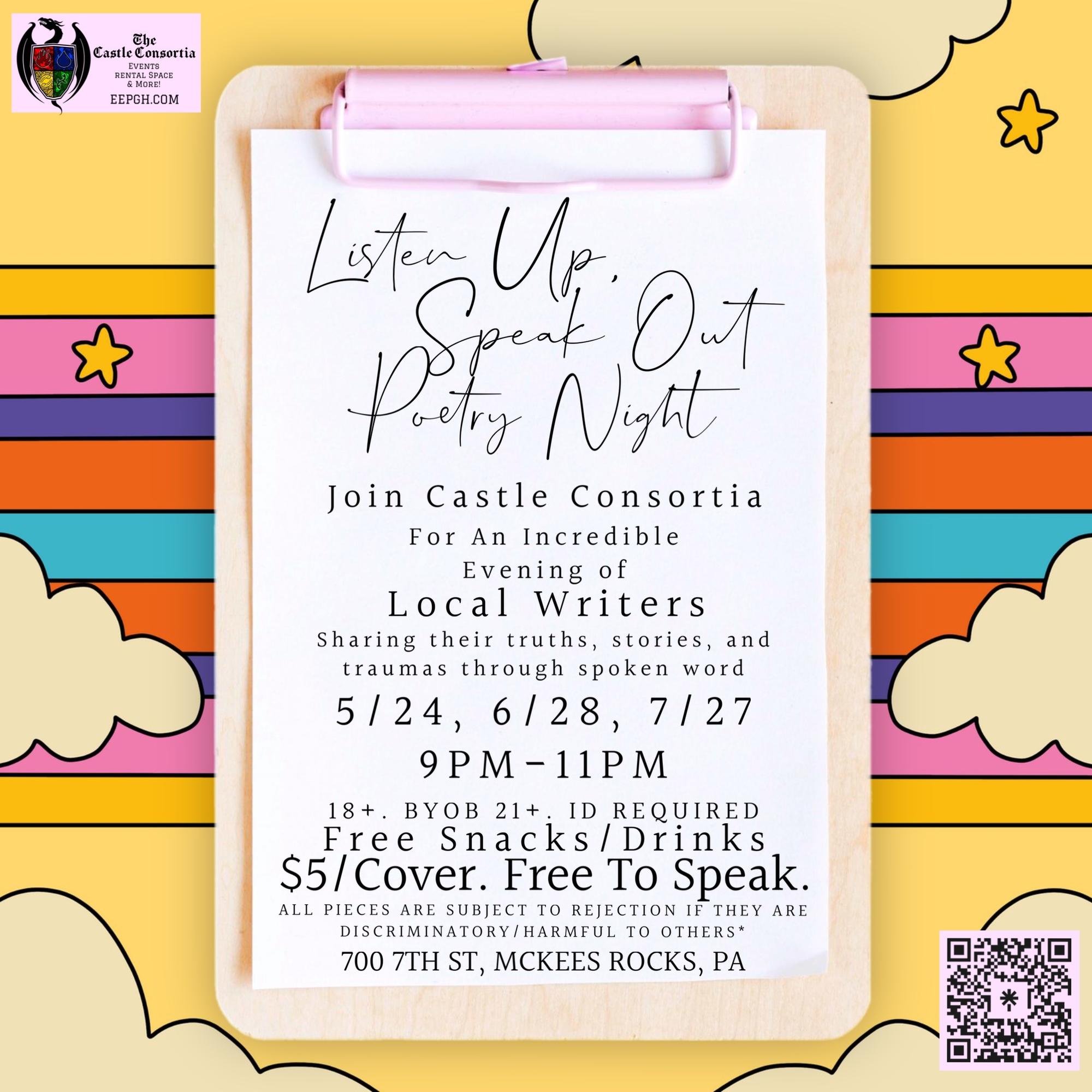 Listen Up, Speak Out Poetry Night (18+)