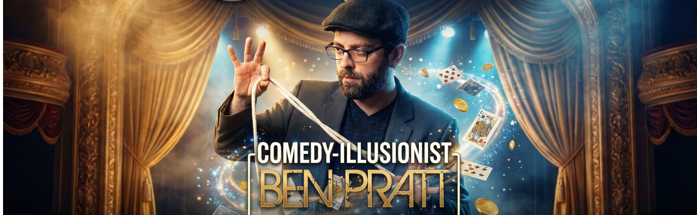Comedy Illusionist Ben Pratt LIVE at North Conway's M&D Playhouse November 20th